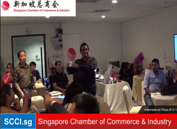 南洋非凡大脑教育新加坡总部学员在新加坡总商会展示现场！